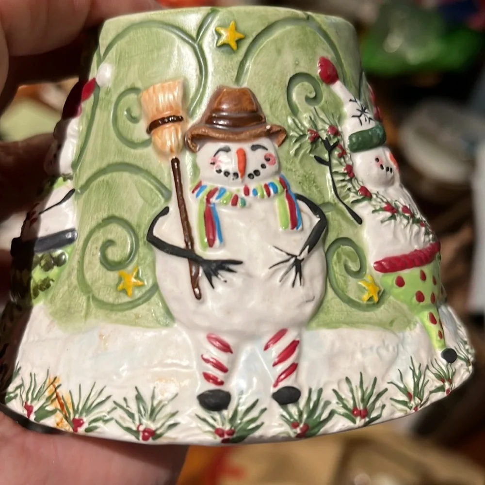 Yankee Candle Small Topper Shade Snowmen Pine